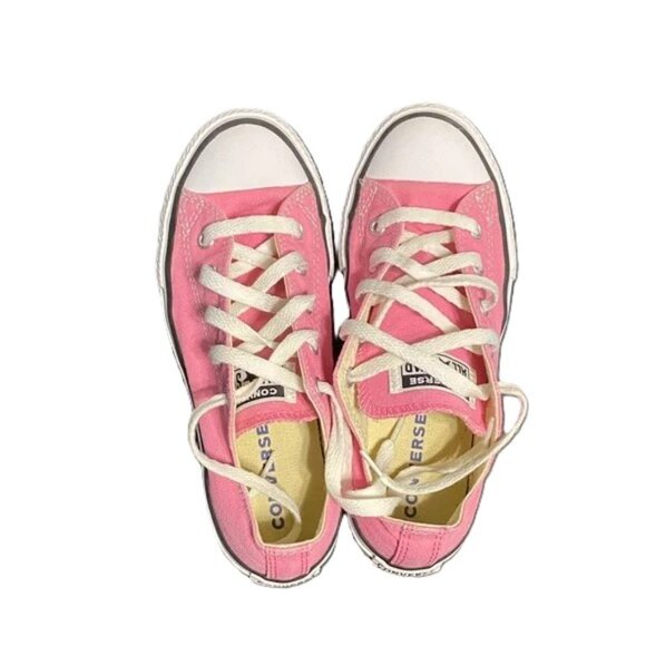 Kids Converse Pink Canvas Sneakers with White Accents - Picture 4 of 4